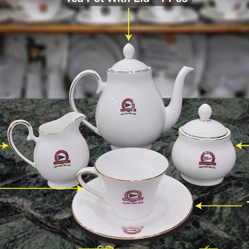 Premium Tea Pot Set with Lid – Complete 4-Piece Custom Logo Collection ...